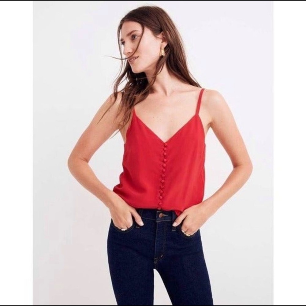 Madewell Silk Button Down Cami